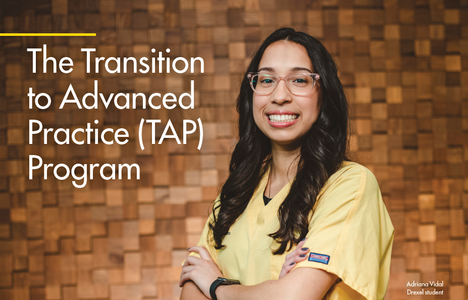 The Transition to Advanced Practice Program - ACE alumna in yellow scrub top